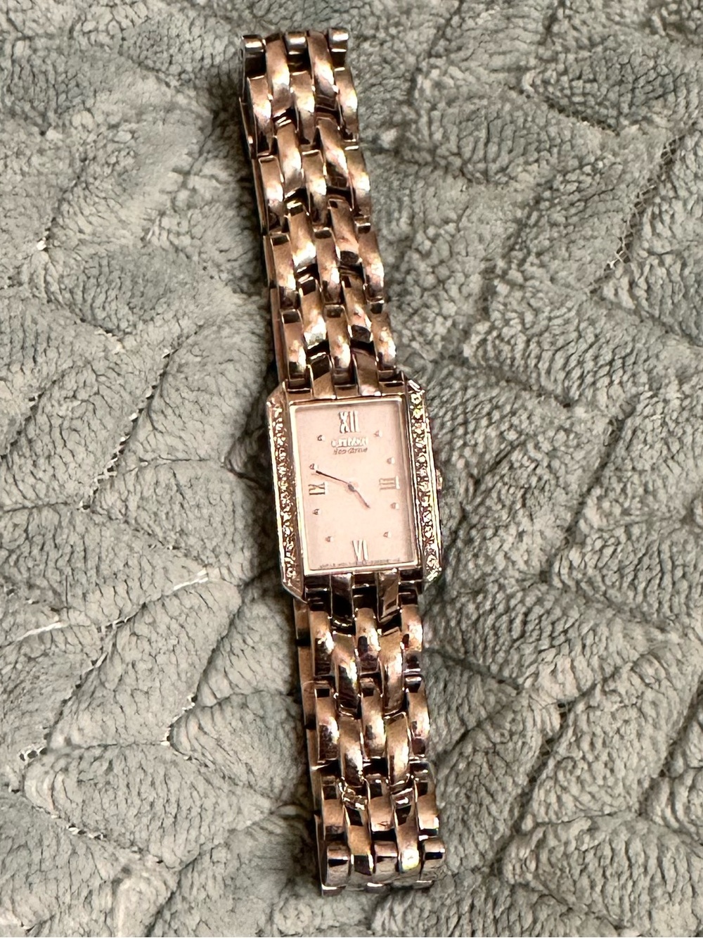CITIZEN Eco-Drive Bracelet Watch with Mother of Pearl Face & Swarovski Crystals